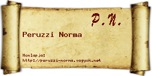 Peruzzi Norma névjegykártya